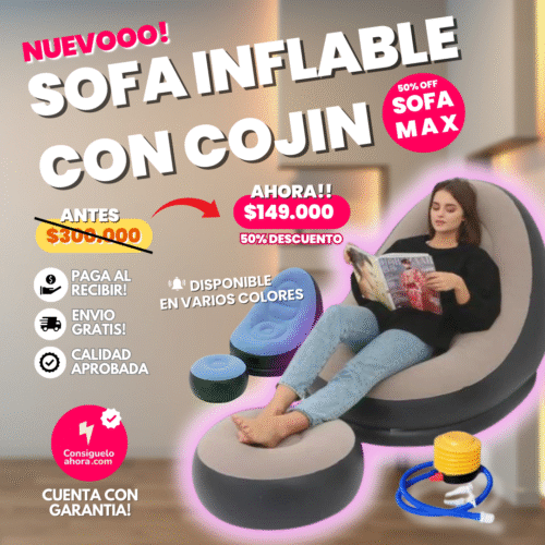 sofa inflable con cojin de montanlife.com