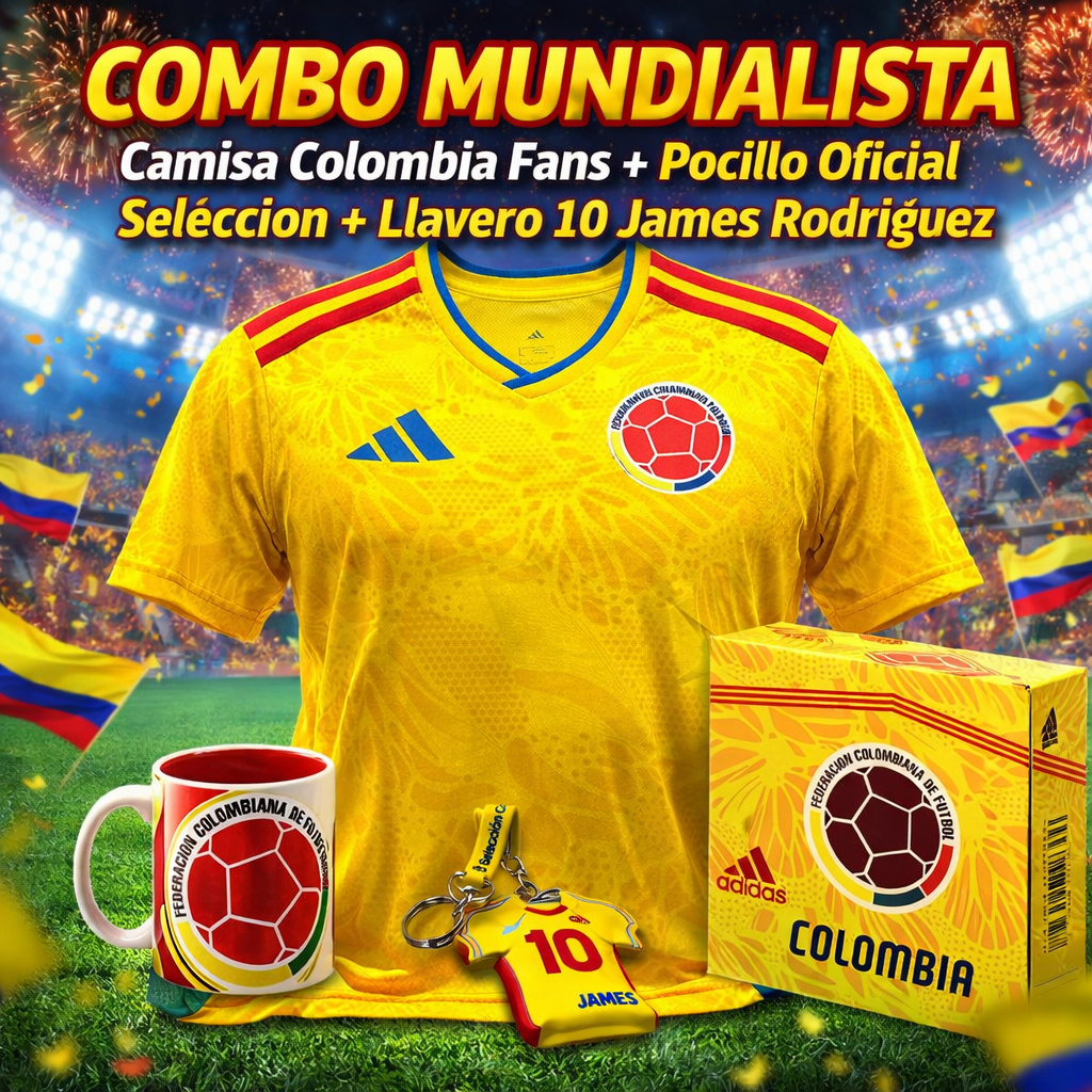 Combo Mundialista Camisa Colombia fans🎁