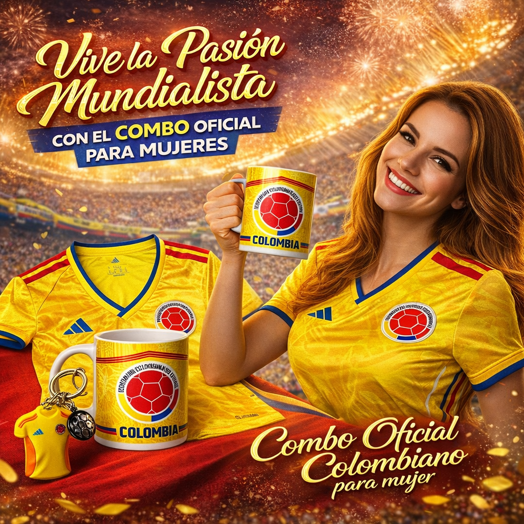 Combo Mundialista Camisa Colombia fans🎁