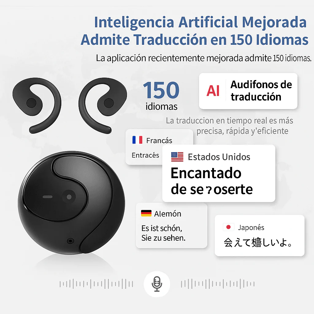 🗣️ Super Audífonos traductor de +150 Idiomas a Español