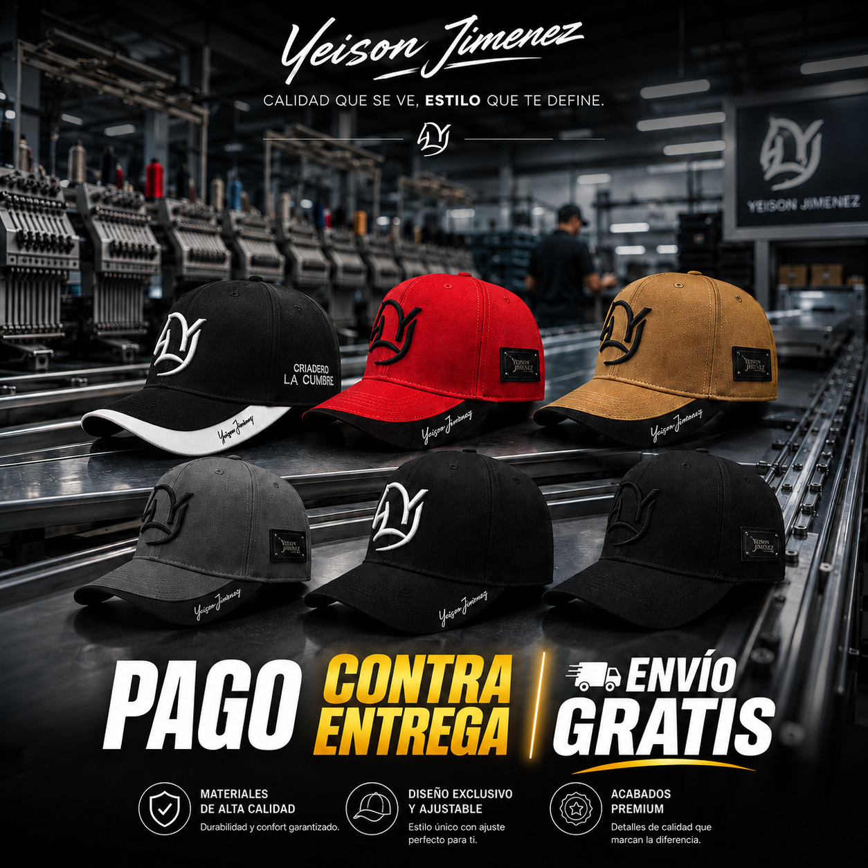 Gorra Yeison Jiménez Con El Corazón🐴-Llévala Puesta En Tu Nuevo Oufit