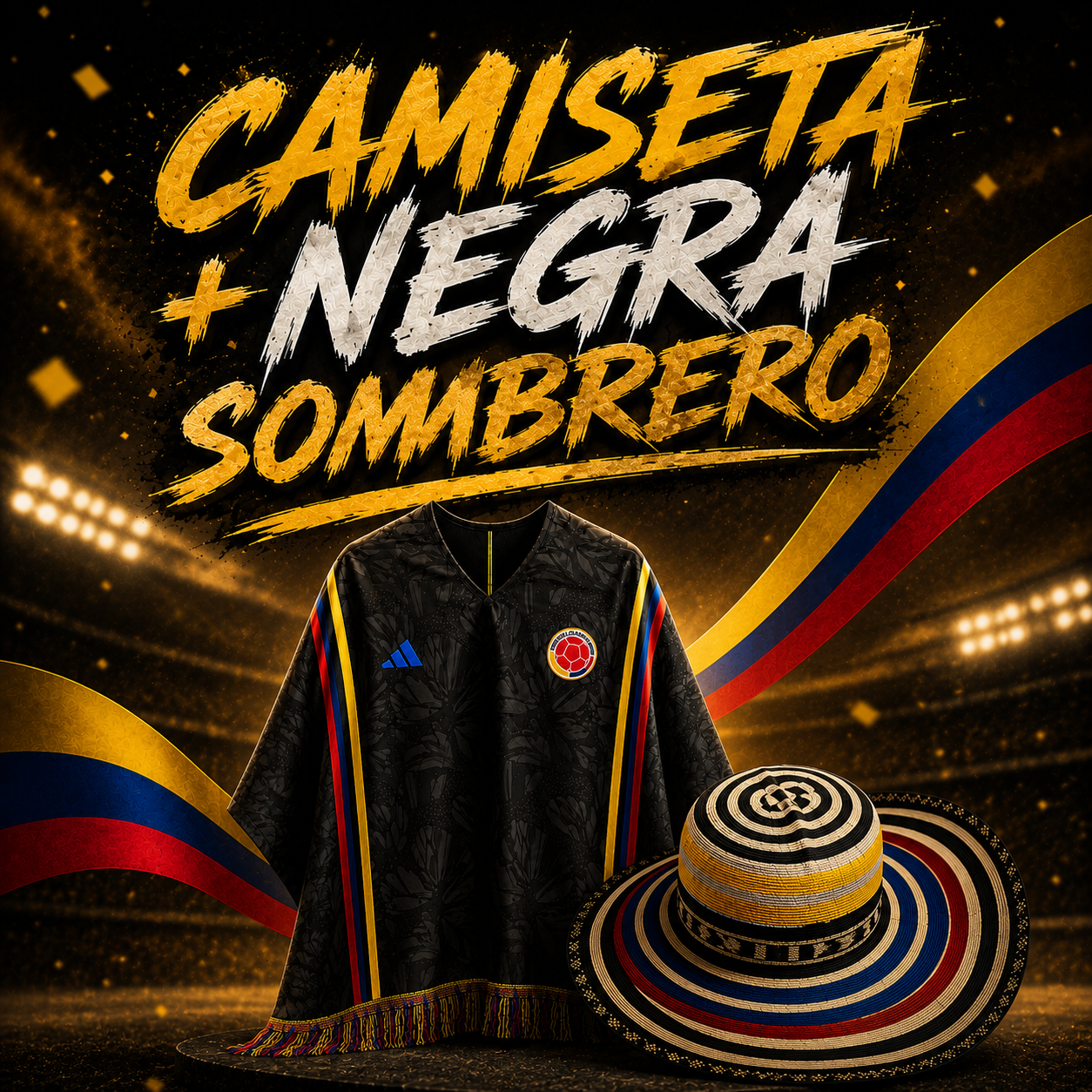 ⚽GRAN COMBO PONCHO+SOMBRERO COLOMBIA 2026